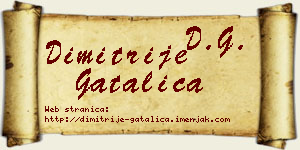 Dimitrije Gatalica vizit kartica